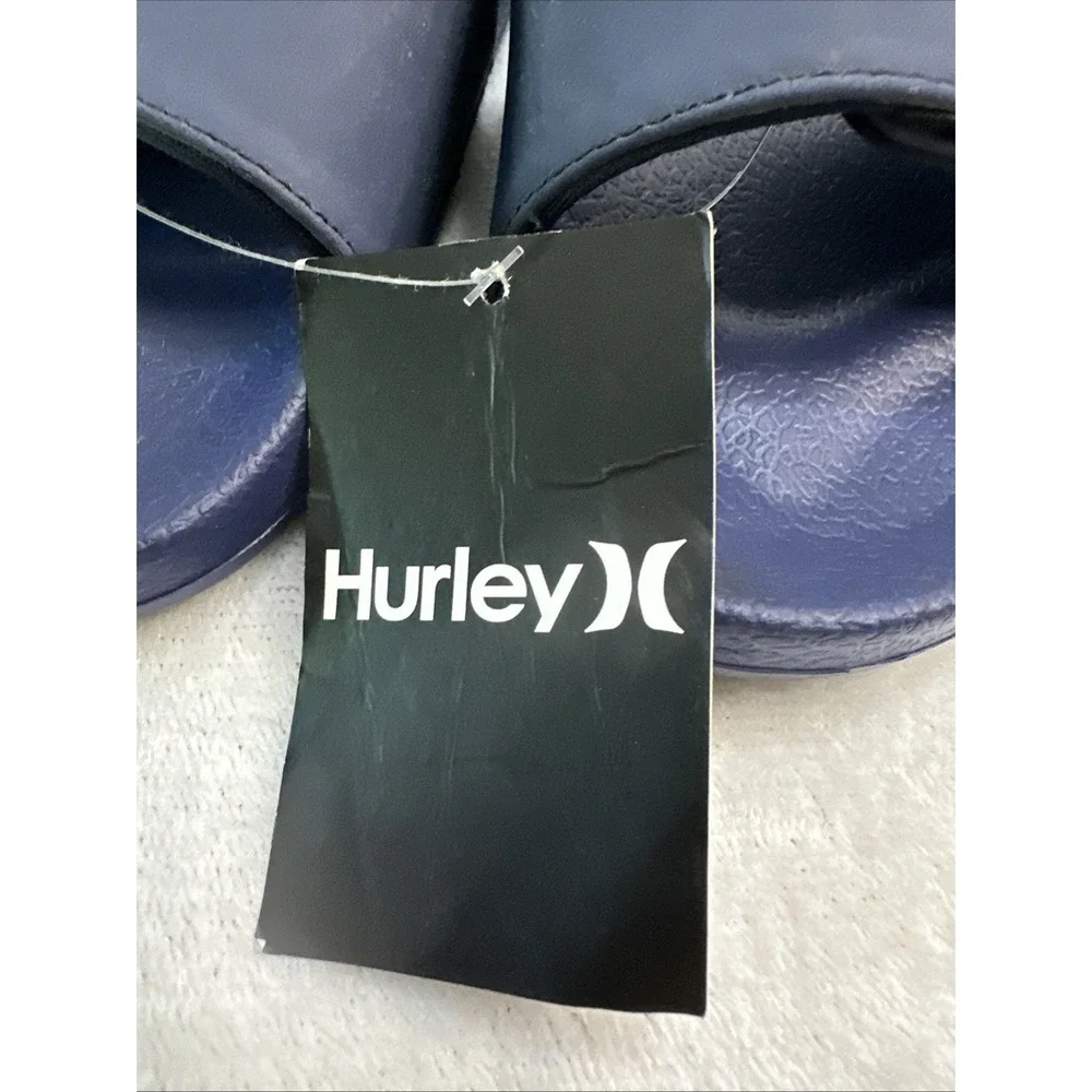 Hurley Kids Navy‎ Blue Slide Sandals with Logo Size 5